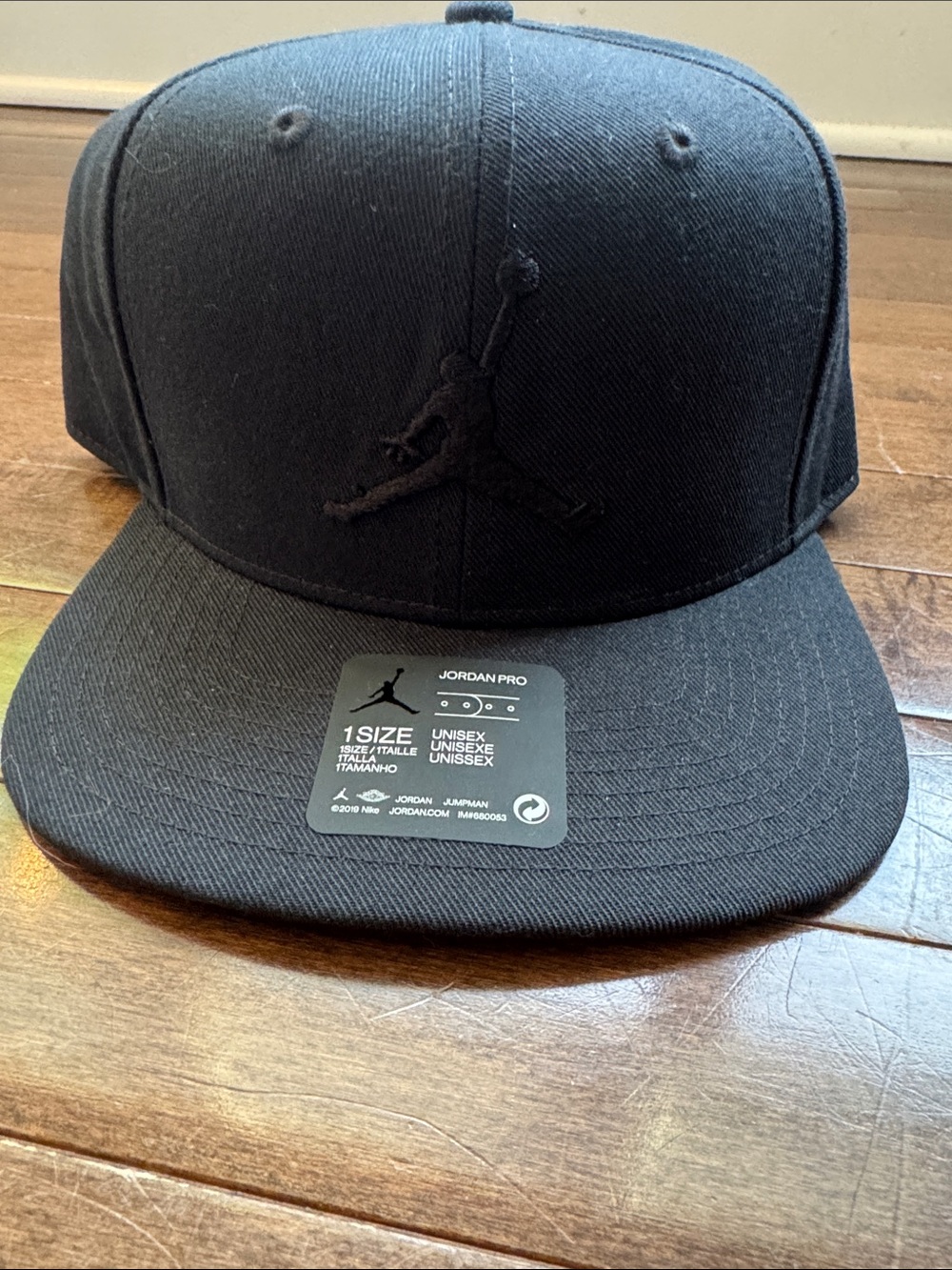 Jordan Black Embroidered Jumpman Snapback Hat